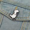 Spilla Creativa Retro Animale Dinosauro Smalto Pixel Geometrico T-rex Spille Lega Distintivo Moda Per Gioielli Regali
