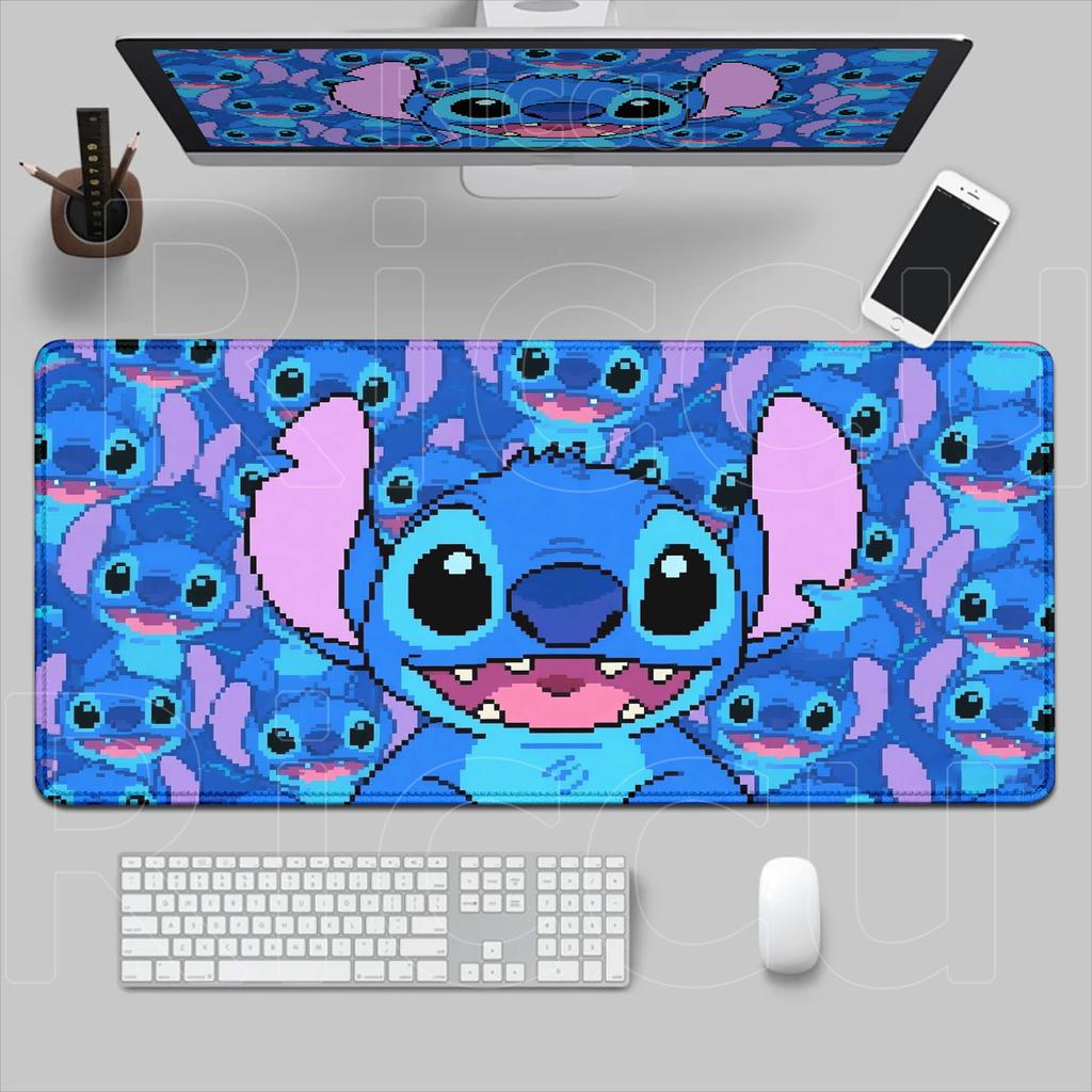 New Cute Wallpaper Stitch Mousepad Kawaii PC Keyboard Mouse Pad Laptop Gaming Accessories XXL Lockeage Non-slip Rubber Desk Mat
