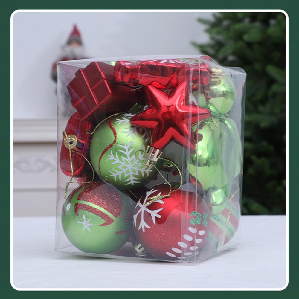 20pcs/Box Green Series Painted Christmas Ball Christmas Tree Decoration Ball Xmas Party New Year Home Hanging Pendant