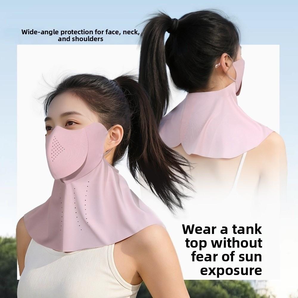 Elegant Sun-protection Mask Nylon Ice Silk Drinking Mask  Outdoor Activities