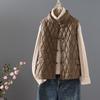 New 2023 Autumn/Winter Women's Retro Buttoned Thin Warm Cotton Vest