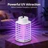 USB Rechargeable Silent Mosquito Killer Lamp, Portable Electronic Insect Trap for Indoor Bedroom Outdoor Camping Pest Control Light