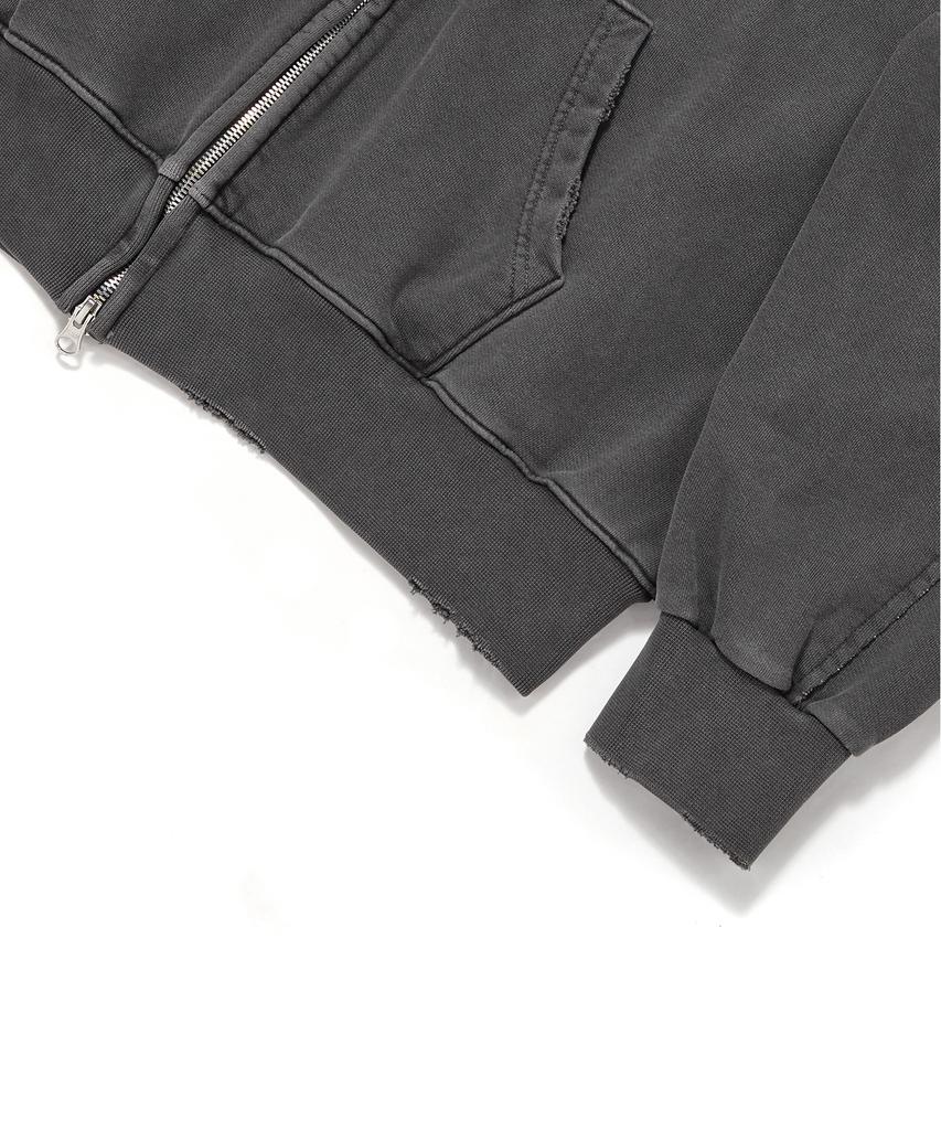 Ulkin [Runway] Mugung Vintage Two-Way Hooded Zip-Up_Charcoal