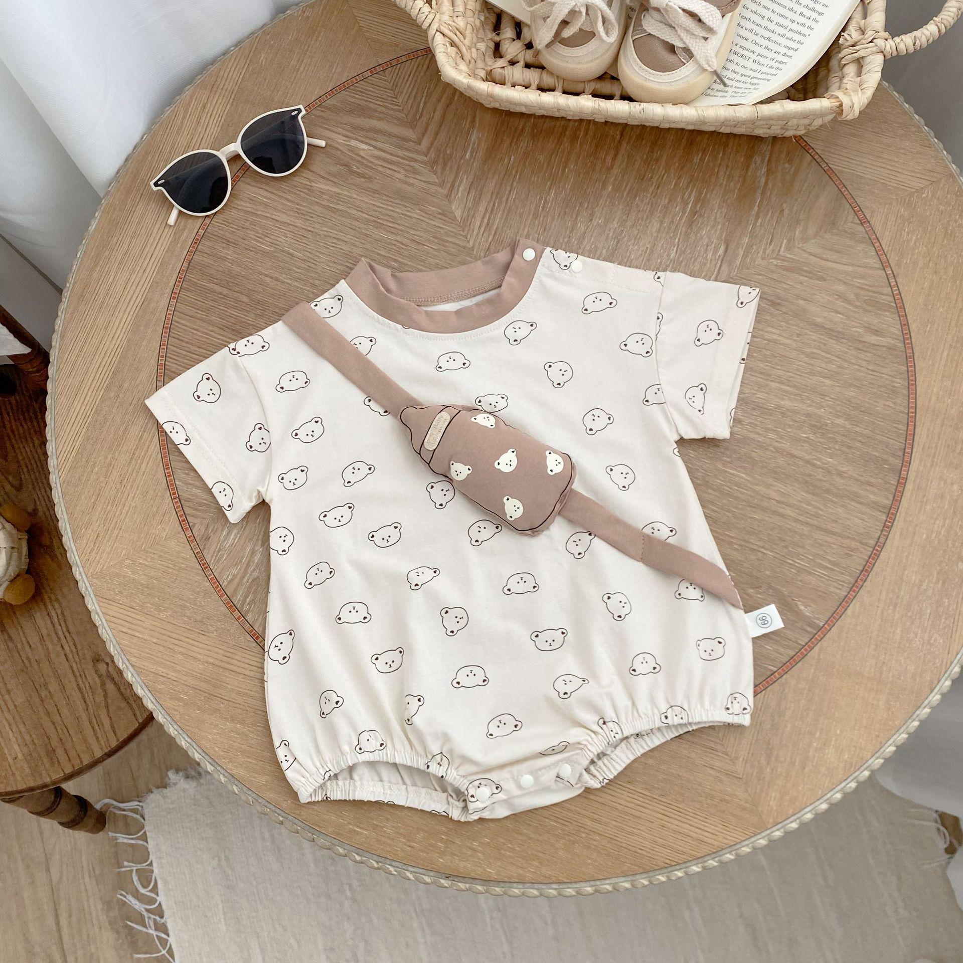 Cartoon Bottle-Shaped Baby Onesie: Summer Romper for Boys & Girls 80 cm