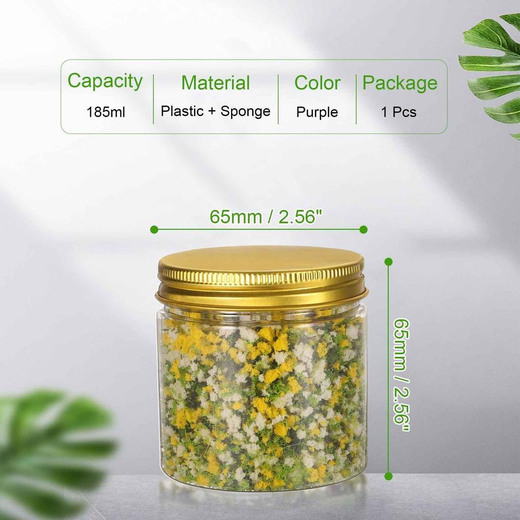 CoCud Model Flower Glass, 185ml Capacity, Fake Miniature Flower Glass Tree, Plastic Sponge, YellowWhite - (Uses: DIY Dollhouse, Fairy Garden, Model