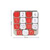 Metal Number Slide 15 Puzzle Red and White Number Sliding Puzzle Educational Learning Games Brain Teaser Puzzle Pocket Slide Funny Number Puzzle