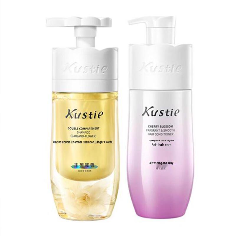 

KOSMOR Dual-Chamber Ginger Flower Shampoo & Cherry Blossom Conditioner Set