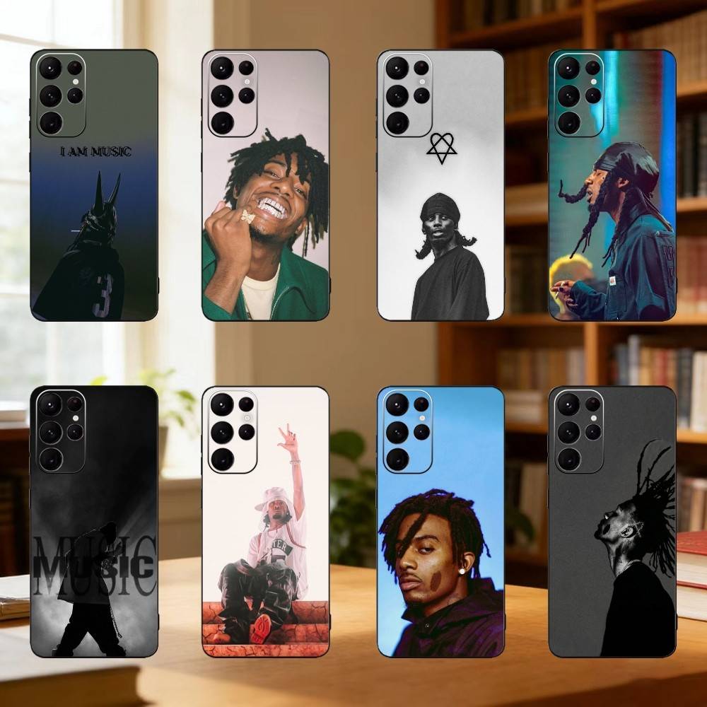 Playboi C-Carti Rapper Phone Case For Samsung S25,S24,S21,S22,S23,S30,Ultra,S20,Plus,Fe,Lite Black Shell