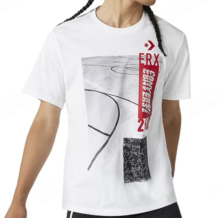 Converse ERX T Shirts Men's White Crew Neck Moderate Straight Fit 10018255-A01