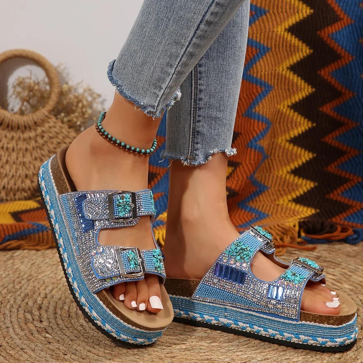 

Fashion New Shoes Home Platform Flip Flops Outdoor Beach Slippers Fashion Summer Women Sneakers Sequin Platform Shoes Women s Sandals 36 небесно-голубой