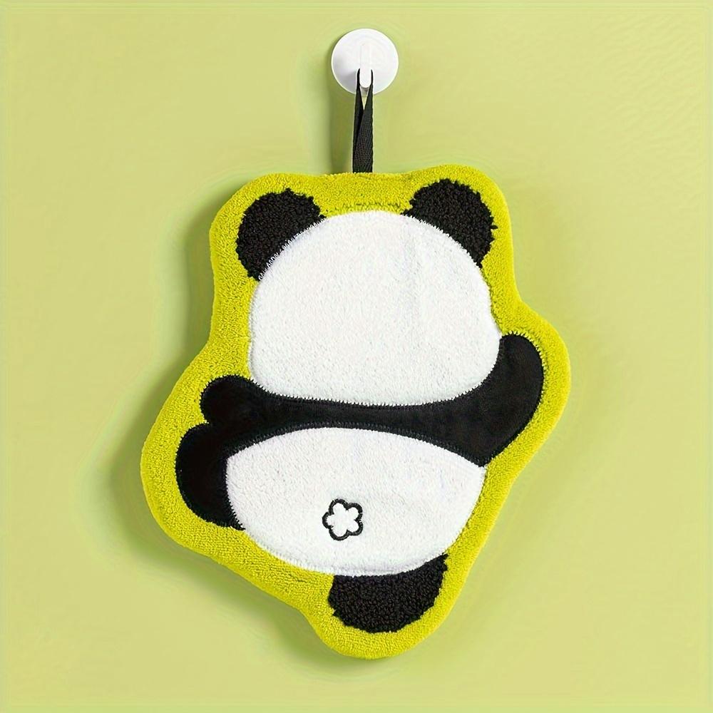 

Очаровательные бамбуковые полотенца для рук с пандой, высокая впитываемость, коралловый флис, можно стирать в машине, идеально подходят для кухни или ванной комнаты, на рождественскую тематику Yellow