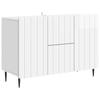 High Gloss White Sideboard 89 X 34.5 X 62 Cm Engineered Wood