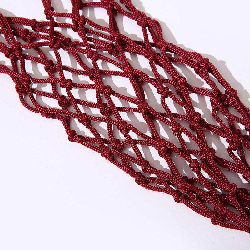 Portable Hand Woven Mesh Bag Hollow Out Handheld Coffee Bag Reusable Water Cup Bag