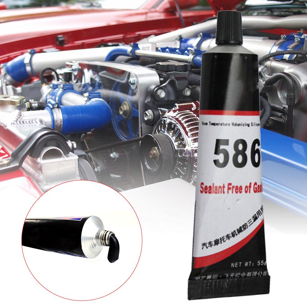 55g 586 Colla Siliconica Nera Senza Guarnizione Olio Impermeabile Resistente alle Alte Temperature Sigillante Colla Riparatrice Buona Viscoelasticità