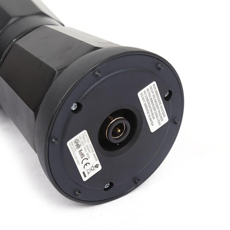 Household Portable Fast Heating Electric Coffee Pot All Aluminum Black Electric Mocha Pot Italian Espresso Coffee Cooker