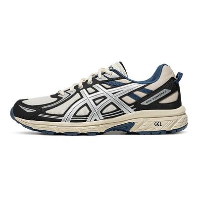 Gel-Venture 6 Nowa Przyczepność Trwałe Oddychające Odbicie Niski Top Buty do Biegania Trailowego Męskie sneakers Biały Czarny 1011B550-105