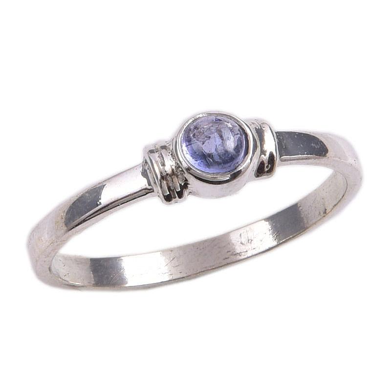 Natürlicher Tansanit Edelstein 925 Sterling Silber Schmuck Ring Größe 5,5 e6H36