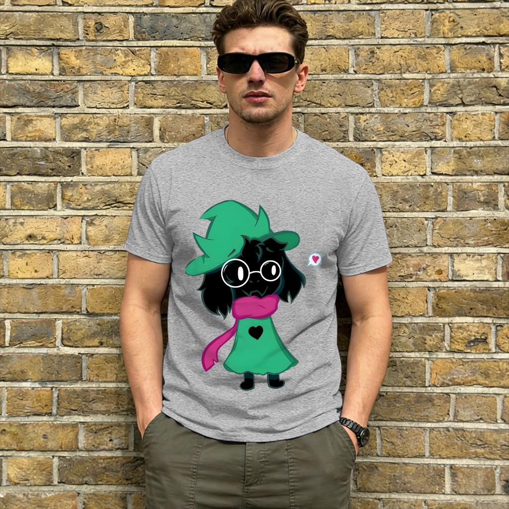 T-shirt Unisexe Deltarunes Ralsei Vêtements 100% Coton T-shirts Uniques à Manches Courtes et Col Rond Cadeau d'Anniversaire T-shirts