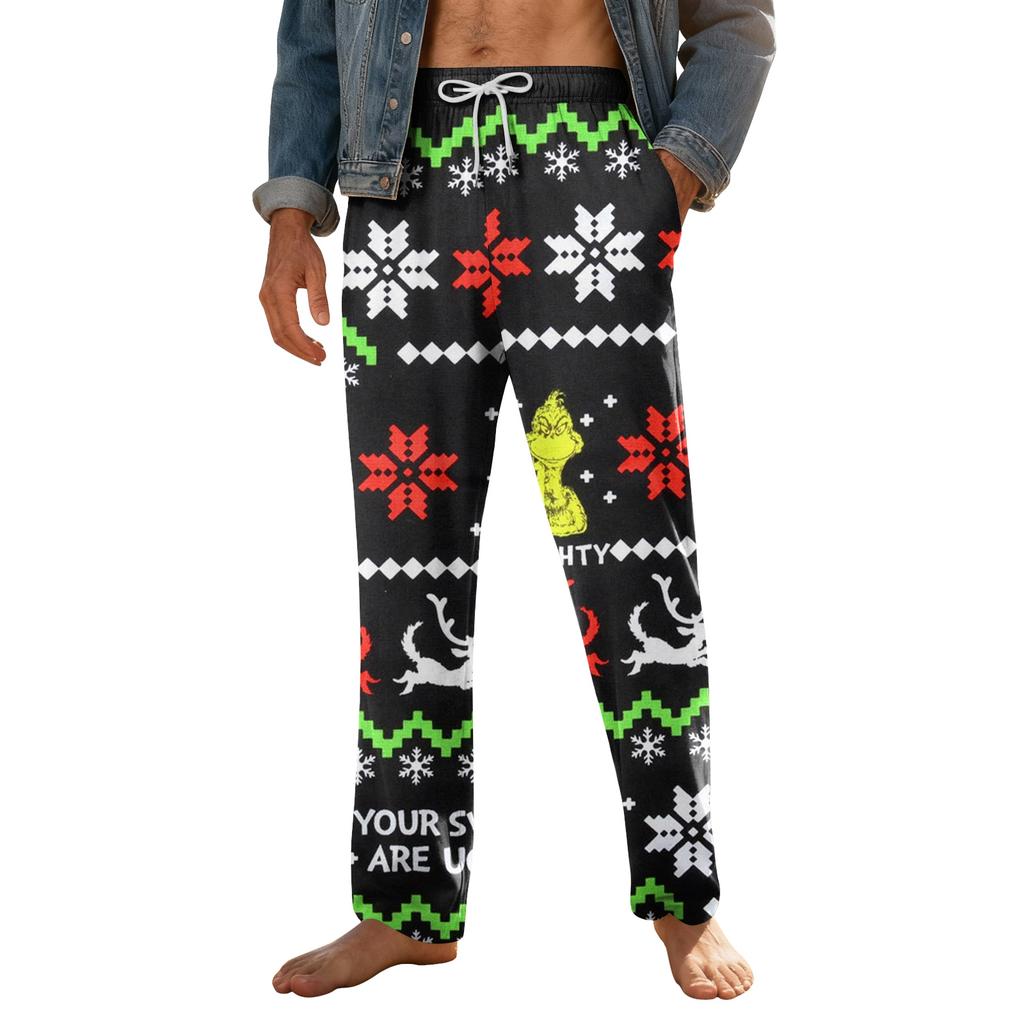 Men's Home Soft Pajama Pants Drawstring With Pockets Casual Sports Pants