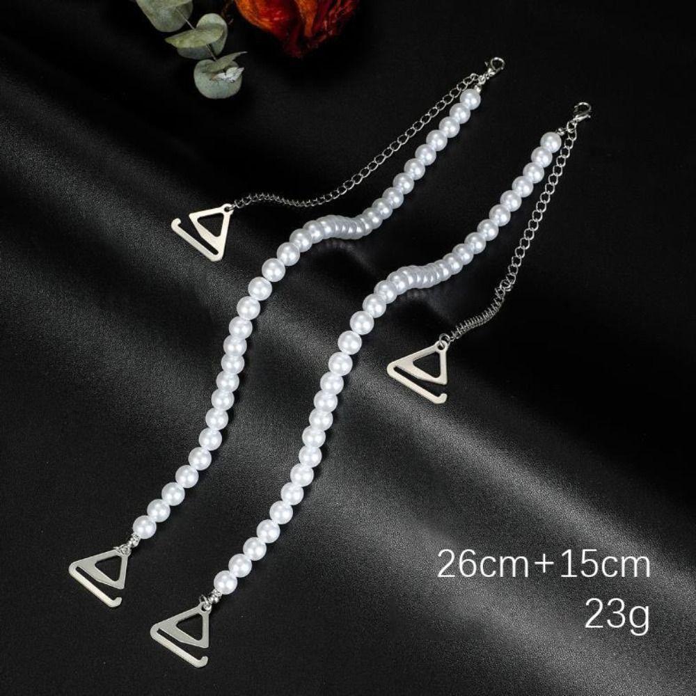 Non-Slip Pearl Bra Straps Sexy Off-the-shoulder Adjustable Underwear Shoulder Strap Removable Decorative Bra Shoulder Belts