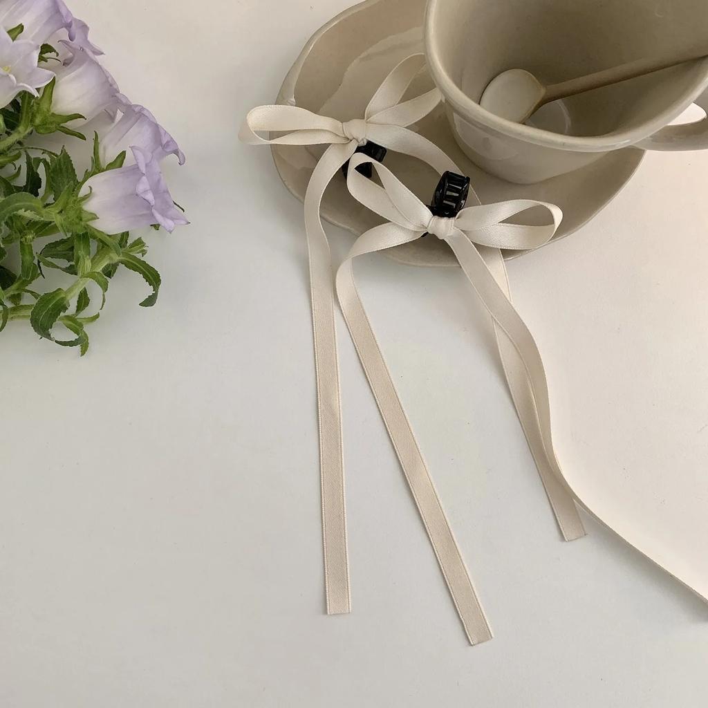 2PC Lovely Small Ribbon Hair Claw for Women Girls Ballet Holiday Hair Accessories HairClaw For Women