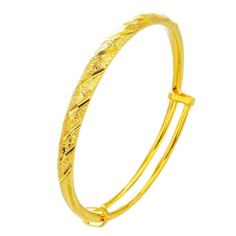 Women's Gold Meteor Shower Bracelet, Adjustable Flat Round Design, Simple & Versatile.