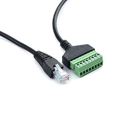 1 יחידה כבל מאריך רשת RJ45 למתאם ממיר רשת עם טרמינל בורג 8 פינים