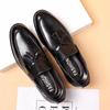 Fashion Summer new men's leather shoes casual business formal thick soles round head fashion super trend groom wedding party shoes D79