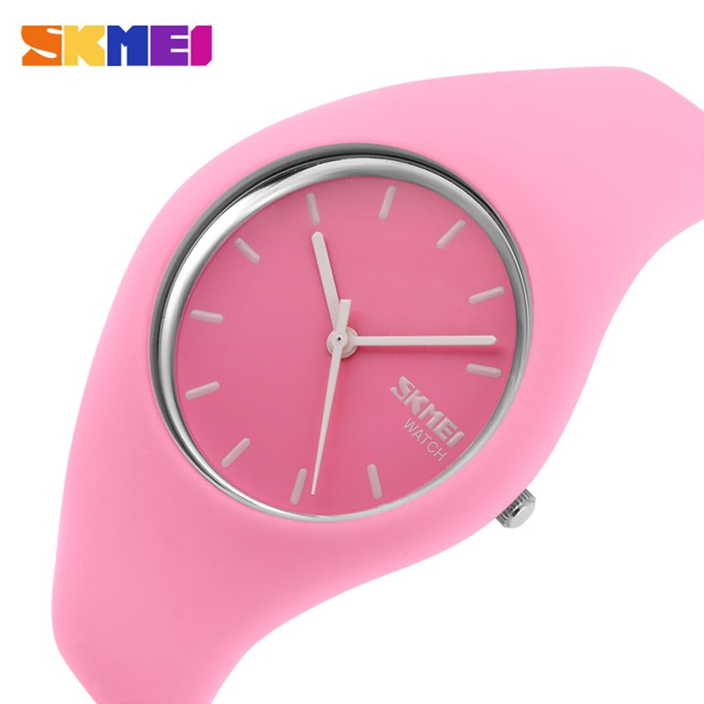SKMEI Arm High School Pink Watch for Women Women's Watch, Waterproof, Sports, Silicone, Cute, Student, Simple, Watch, Women's Watch, Fashionable,