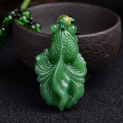 Klassischer natürlicher chinesischer Achat-Anhänger aus Jade, Halskette, Charme für Frauen und Männer, Schmuck, geschnitzter Segen, Glücksamulett, Geschenke