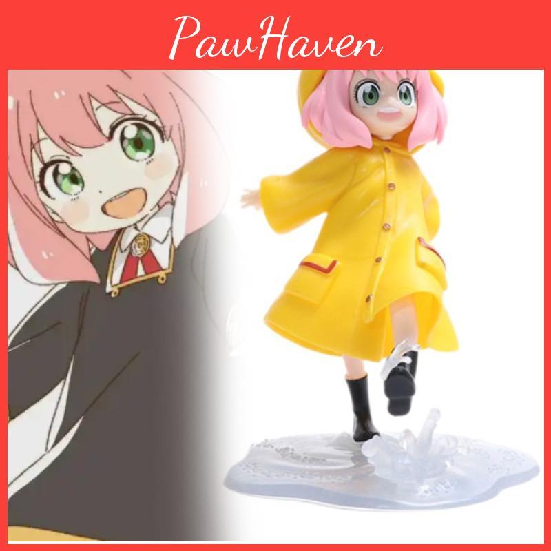 Family Spy Anya Forger Action Figure Anime Raincoat Doll Collectible Toy Display