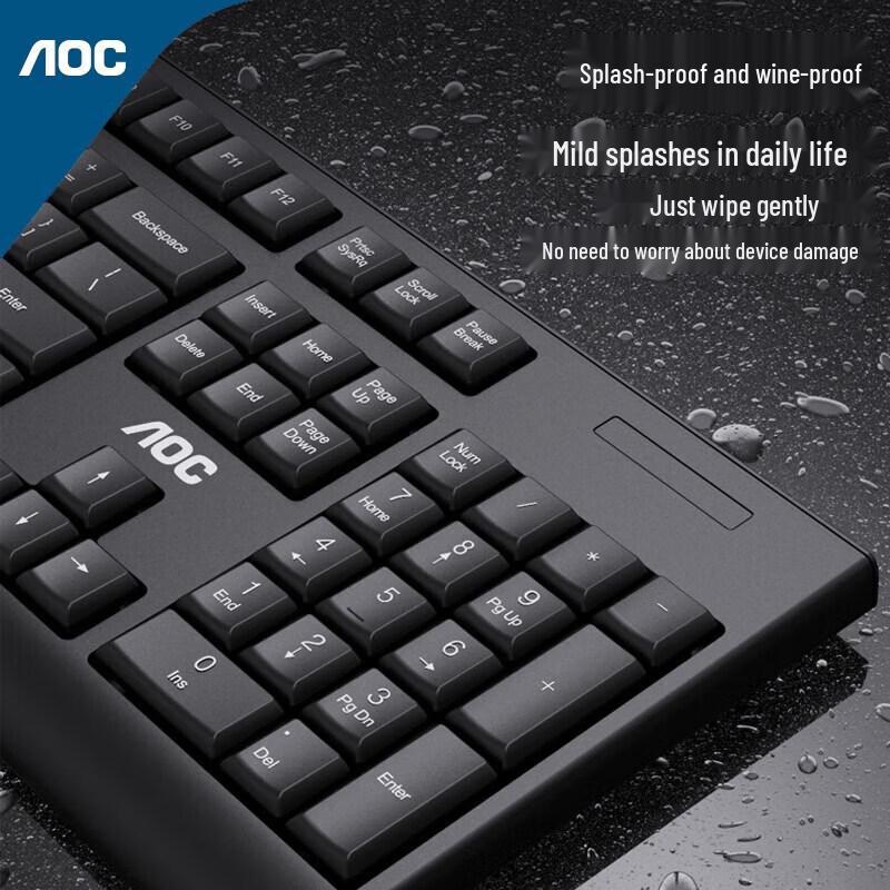 AOC KM220 Wireless Keyboard and Mouse Combo with Mouse Pad