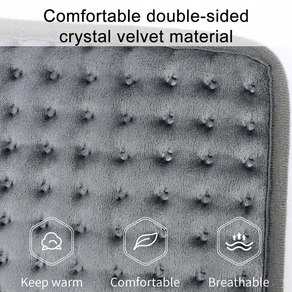 120W 10 Level Electric Heating Pad Timer for Shoulder Neck Back Spine Leg Pain Relief Wrap Temp Heater Pad 43x84cm