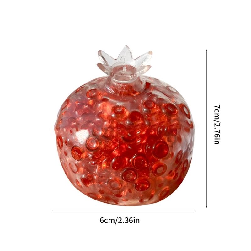 Squeeze Pomegranate Ball with Beads for Stress Relief Squeeze Fruit Toy Funny Sensory Toy For Kid Adult Men Women