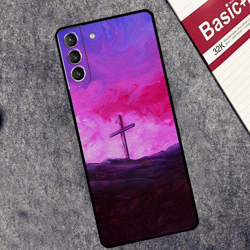 Jesus Cross Case For Samsung Galaxy S24 S22 S23 Ultra Note 20 S9 S10 Note 10 Plus S20 FE S21 FE Cover