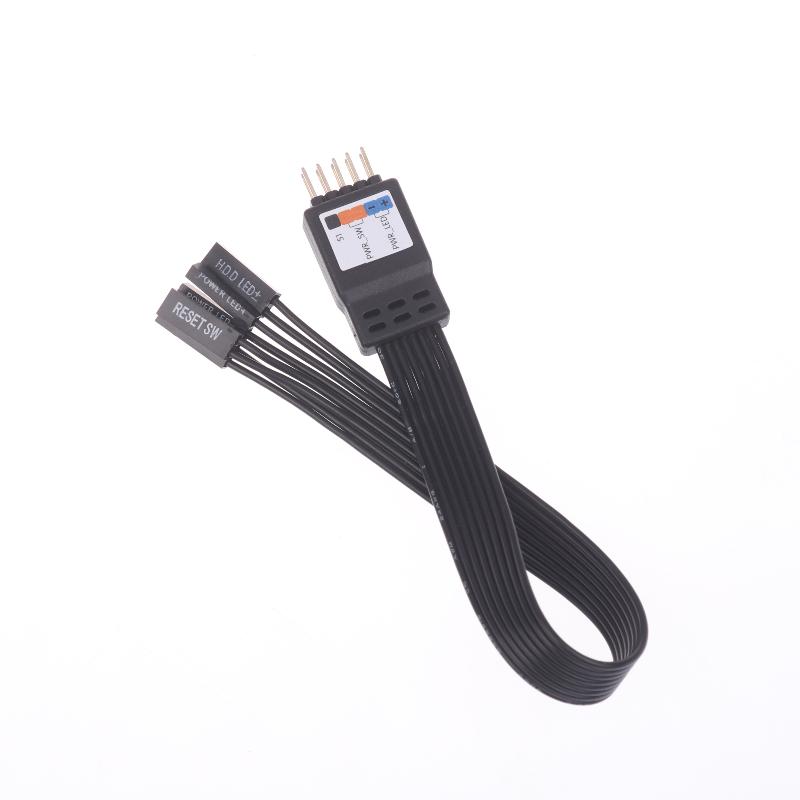 20cm 30cm 50cm 9Pin Header Computer Motherboard Front Extension Cable For PC Motherboard Power Switch Restart Hard Drive