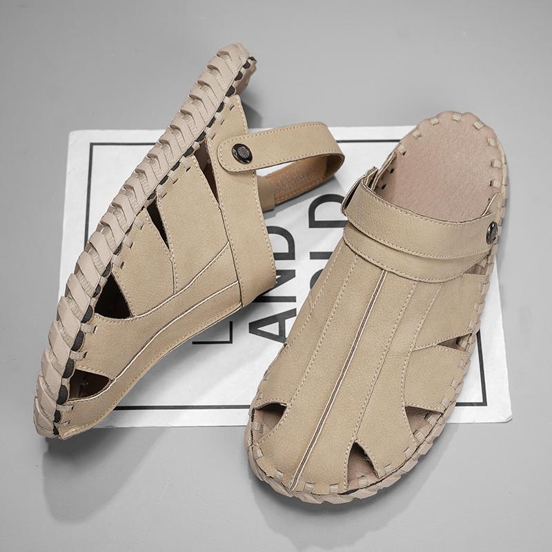 Fashion New Arrival Men's Slippers Comfortable Soft Slides Non-Slip Dual-Purpose Half Drag Breathable Male Sandals Summer Beach Flats