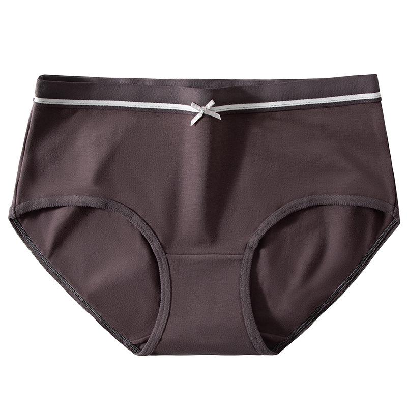 Damen Nahtlose Atmungsaktive Mid-Waist Übergröße Unterwäsche mit Reinem Baumwoll-Antibakteriellen Schritt