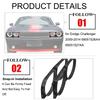 Car Front Headlight Lamp Bezel Frame Cover Trim for Dodge Challenger 2009-2014 Exterior Accessories 68051526AA 68051527AA Parts