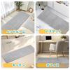 ZPOW Kitchen Mat, Washable, Memory Foam Cushion, Rug, Kitchen Carpet, Floor Mat, Long, Simple, 50cm