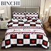 Romantic Red Rose Duvet Cover Set Printed Floral Bedding for Adults Teens Blossom Flower Theme Comforter