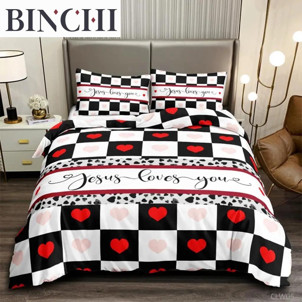 Romantic Red Rose Duvet Cover Set Printed Floral Bedding for Adults Teens Blossom Flower Theme Comforter