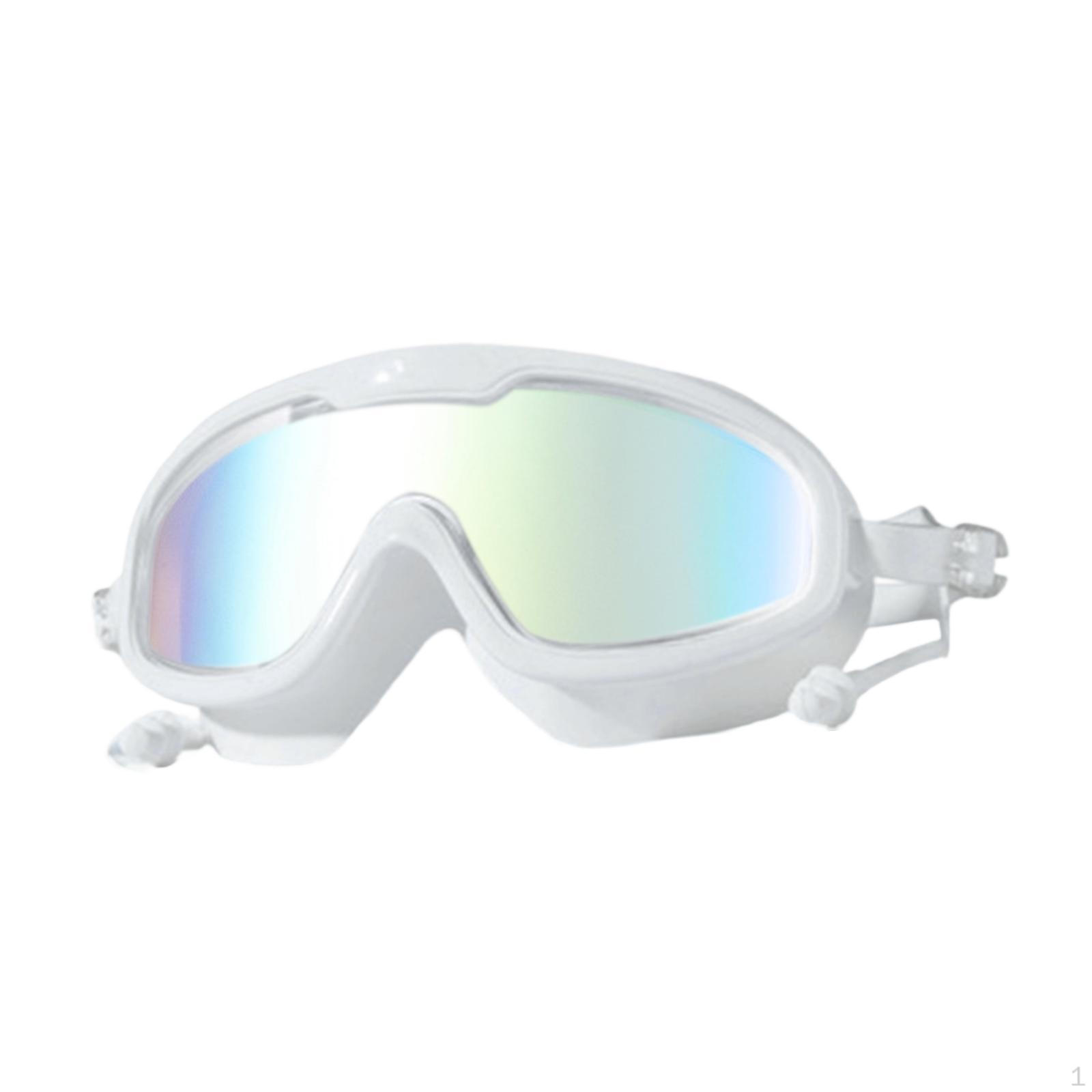 

Регулируемые взрослые очки для плавания, панорамный вид, для водных видов спорта и дайвинга White