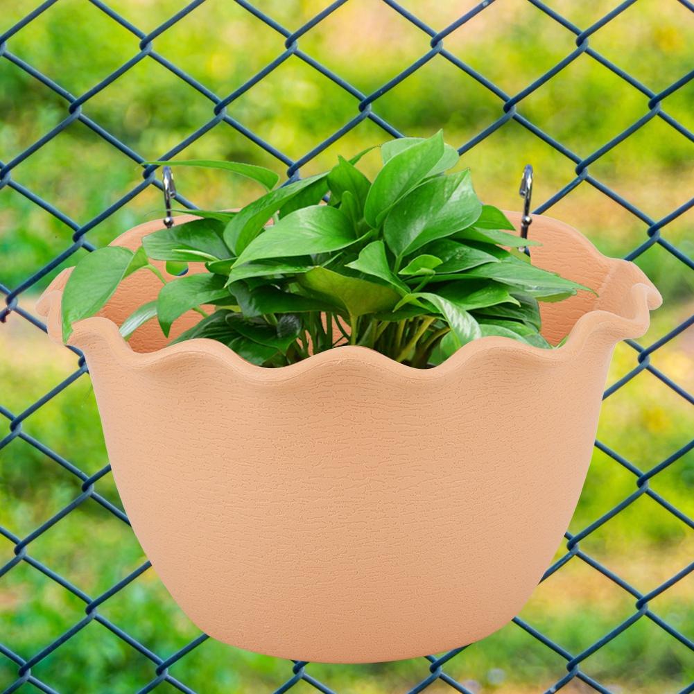Flower Pot, Garden Planter Floral Container Wall Mounted Planter Vase Pot Portable Flower Vase Container with Tray   Flowers Planter for Garde
