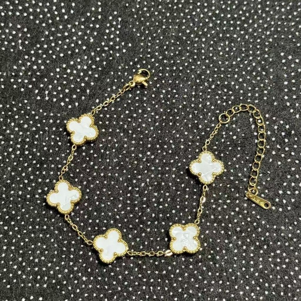 New Arrival Titanium Steel Casual Bracelet Four-leaf Clover Elegantfashion Women's Bracelet