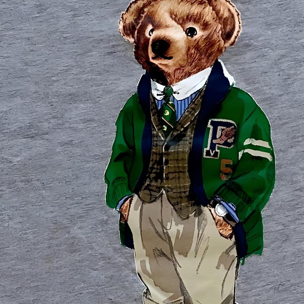 Polo Ralph Lauren Letter Cartoon Pattern Printed Round Neck Pullover Short Sleeve T-Shirt Men T-Shirt Gray 710766468-002