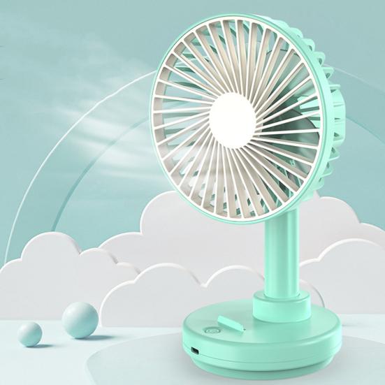 Rotating Desk Fan with 3 Speeds USB Charging Portable Cooling Fan for Office Home Wide-Angle Air Circulation Quiet Summer Gadget