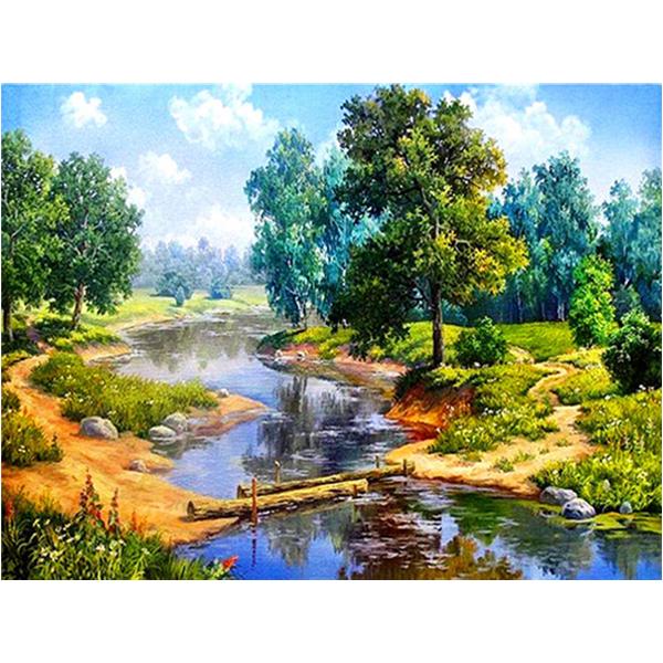 Diamond Painting Full Drill Mountain Diamond Mosaic Landscape Mosaic Kits Home Decoration Wall Paste
