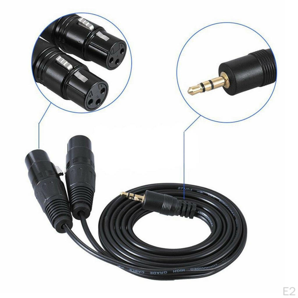 3 Pin Audio Cable Adapter Double XLR Male to 3.5 Mm Male,