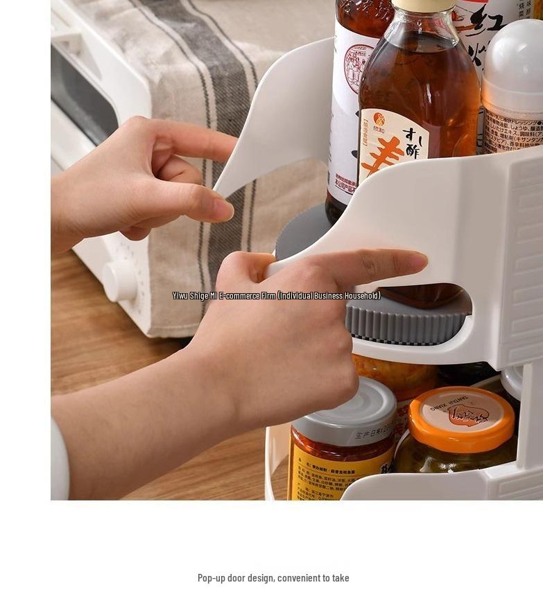 Rotatable Kitchen Condiment Rack